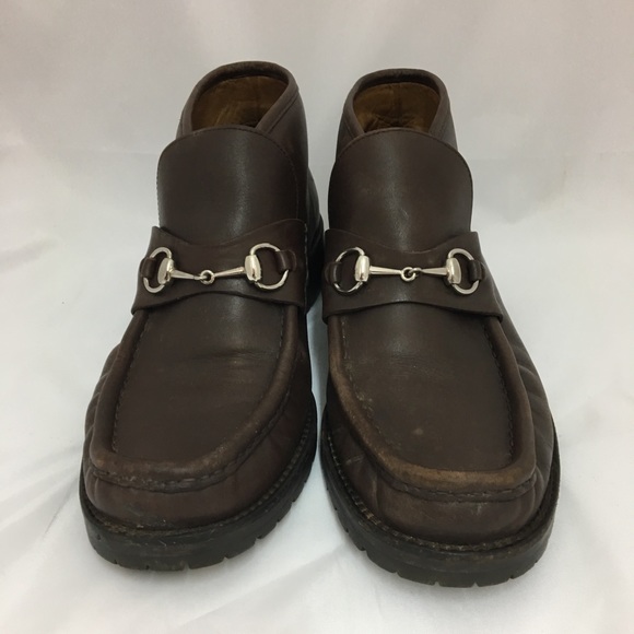 Gucci Classic Horsebit Size 11 Brown Leather Boots - Picture 2 of 8